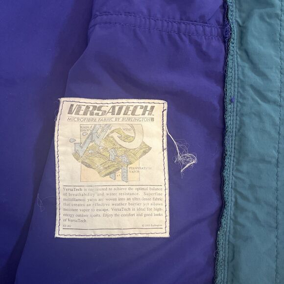 Vintage 90s 1993 REI Versatech Rain Windbreaker Anorak Full Zip Jacket Sz L - Picture 9 of 14